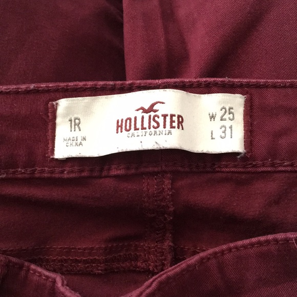 Dark Maroon Skinny Jeans - Picture 2 of 8